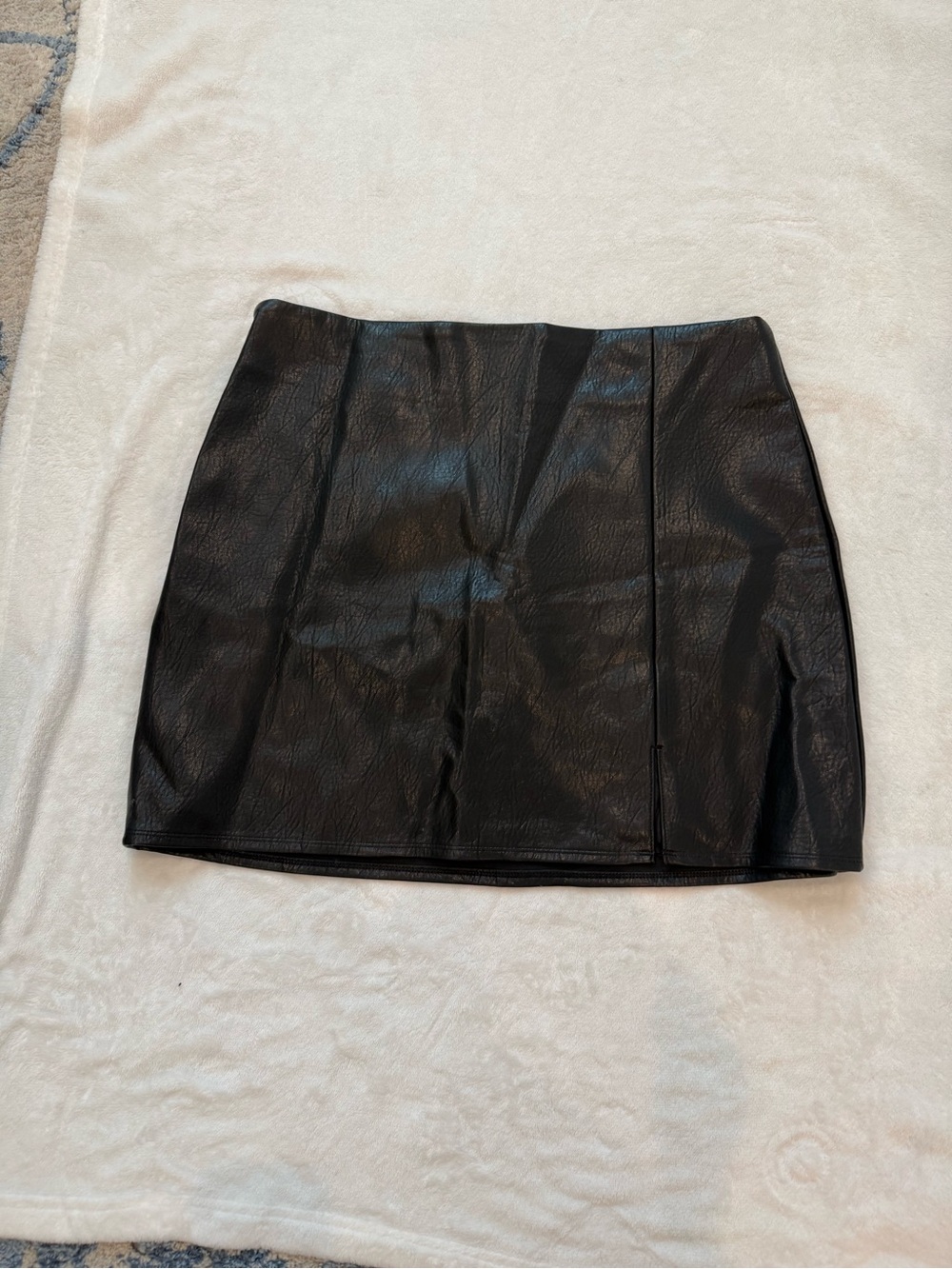 Old Navy Black Faux Leather Mini Skirt